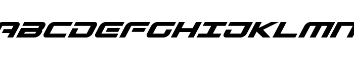 Gunship Super-Italic Font UPPERCASE