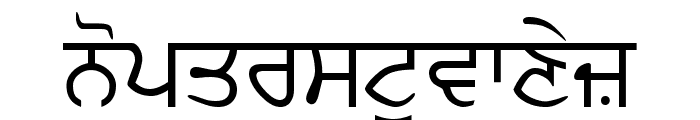 GurbaniLipiLight Font LOWERCASE