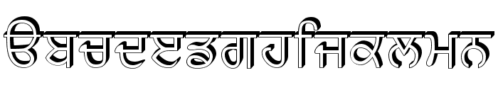 GurbaniRaised Font LOWERCASE