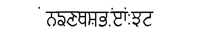 GurmukhiLys 020 Condensed Font UPPERCASE
