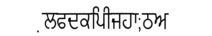 GurmukhiLys 020 Condensed Font LOWERCASE