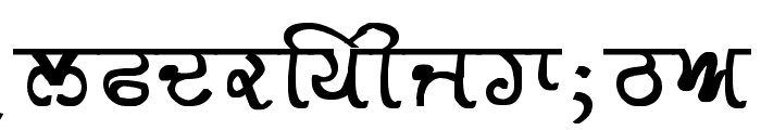 GurmukhiLys 030 Bold Font LOWERCASE