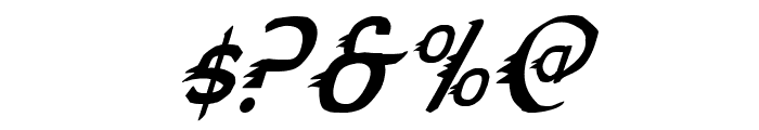 Gypsy Road Condensed Italic Font OTHER CHARS