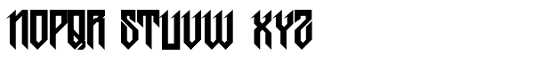 H74 Burial Black-Regular Font LOWERCASE