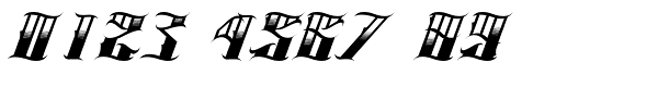 H74 Cadaver Ink Italic Font OTHER CHARS