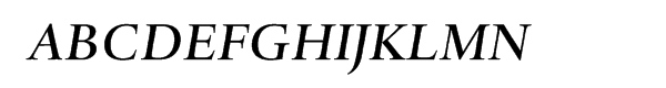 Haarlemmer™ Medium Italic OsF Font UPPERCASE