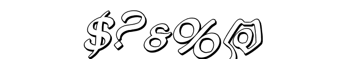Half-Elven 3D Italic Font OTHER CHARS