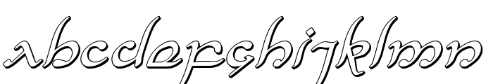 Half-Elven 3D Italic Font LOWERCASE