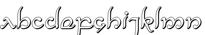 Half-Elven 3D Regular Font LOWERCASE