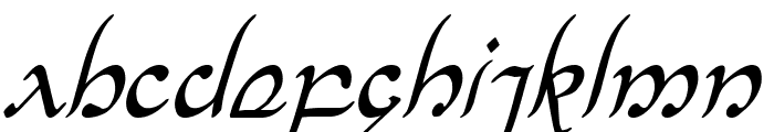 Half-Elven Condensed Italic Font LOWERCASE