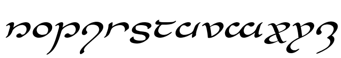 Half-Elven Expanded Italic Font LOWERCASE