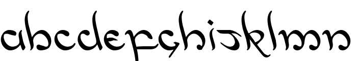 Half-Elven Leftalic Font UPPERCASE