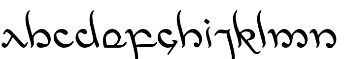 Half-Elven Leftalic Font LOWERCASE