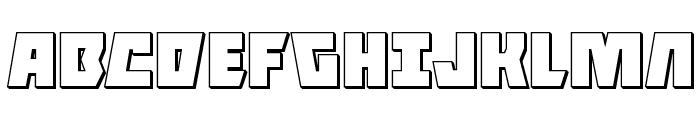 Halfshell Hero 3D Regular Font UPPERCASE