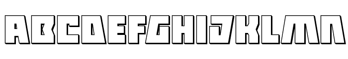 Halfshell Hero 3D Regular Font LOWERCASE