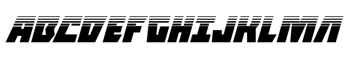 Halfshell Hero Half-Tone Italic Font UPPERCASE
