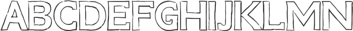 Hand Grunge Outline otf (400) Font UPPERCASE