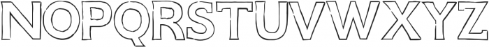 Hand Grunge Outline otf (400) Font UPPERCASE