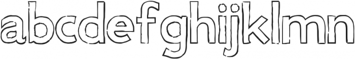 Hand Grunge Outline otf (400) Font LOWERCASE