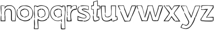 Hand Grunge Outline otf (400) Font LOWERCASE