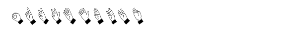 Hand Sign Font OTHER CHARS