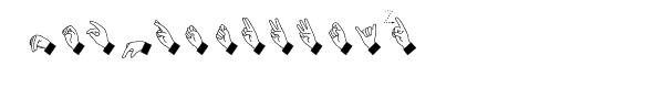 Hand Sign Font UPPERCASE