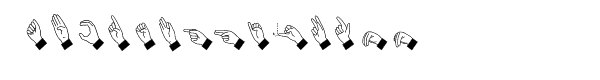 Hand Sign Font LOWERCASE