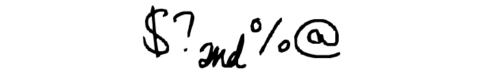 Hand Writing of the Last Century Font OTHER CHARS