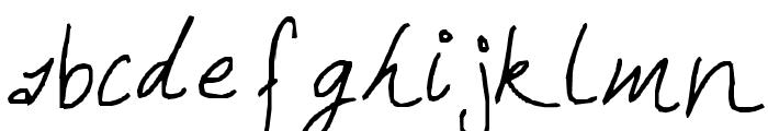 Hand Writing of the Last Century Font LOWERCASE