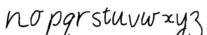 Hand Writing of the Last Century Font LOWERCASE