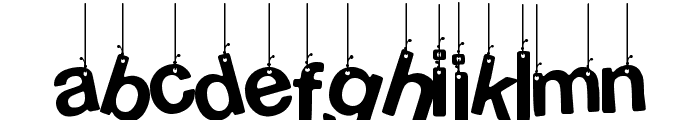 Hanging Letters Font LOWERCASE