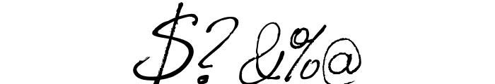 HarabaraHand Italic Font OTHER CHARS