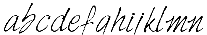 HarabaraHand Italic Font LOWERCASE