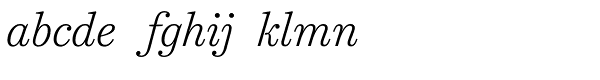 Harriet Text Light Italic Font LOWERCASE