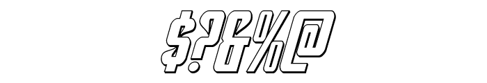 Hawkmoon 3D Italic Font OTHER CHARS