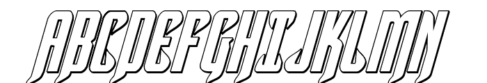 Hawkmoon 3D Italic Font UPPERCASE