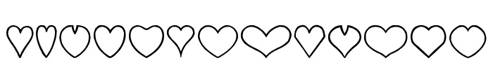 HEART shapes Font LOWERCASE