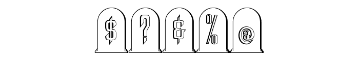 Headstone Regular Font OTHER CHARS