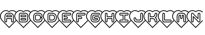 Hearts BRK Font LOWERCASE