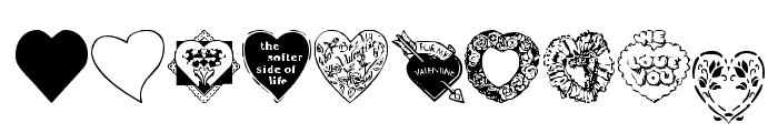 Hearts Galore Font OTHER CHARS