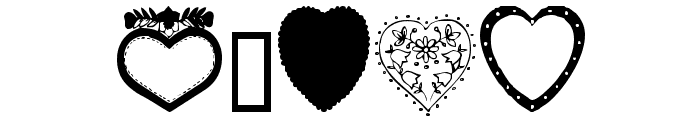 Hearts Galore Font OTHER CHARS