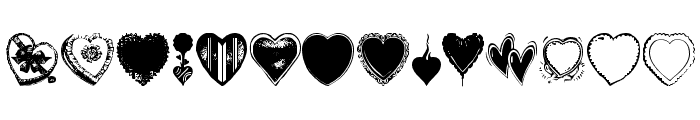 Hearts Galore Font UPPERCASE