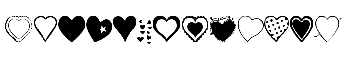 Hearts Galore Font UPPERCASE
