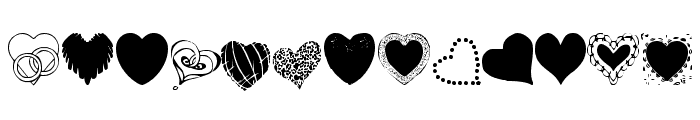Hearts Galore Font LOWERCASE