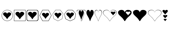 Hearts for 3D FX Font LOWERCASE