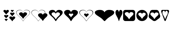 Hearts for 3D FX Font LOWERCASE