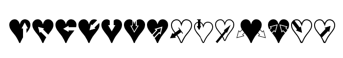 Hearts n Arrows Font UPPERCASE