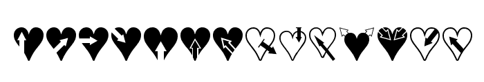 Hearts n Arrows Font LOWERCASE