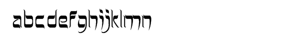 Hebrew Latino Plain Font LOWERCASE