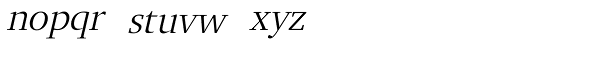 Hebrew Michol Light Oblique Font LOWERCASE
